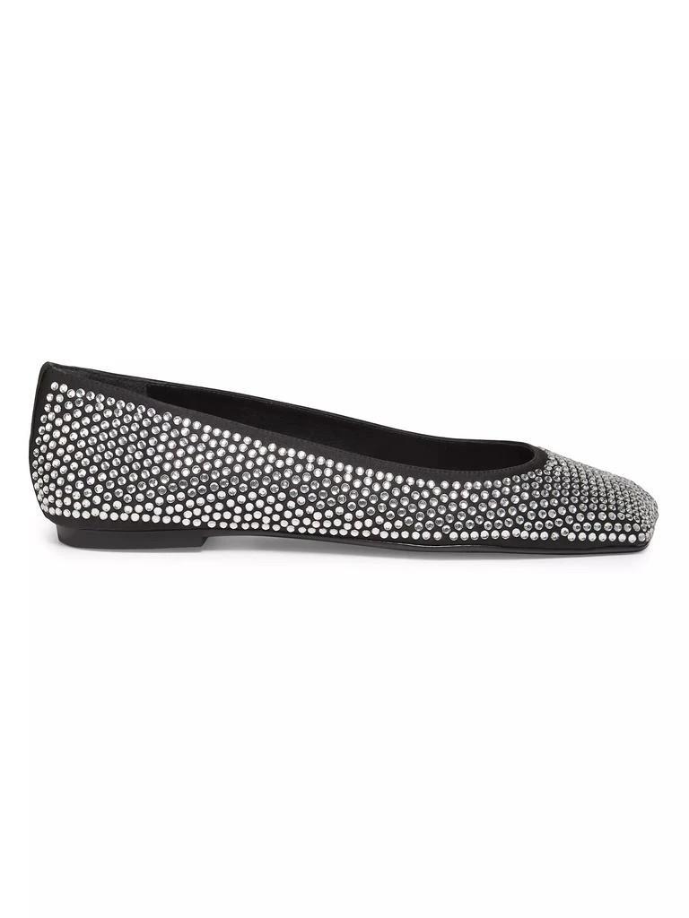 Schutz Jaycie Embellished Satin Ballet Flats 1