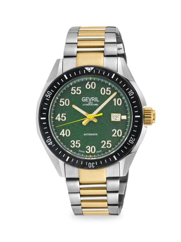 Gevril Ascari 42MM Two Tone Stainless Steel Automatic Watch 1