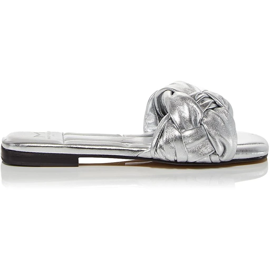 Marc Fisher Miyuki Womens Leather Square Toe Slide Sandals 2