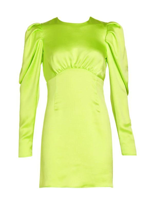 Andamane Hope Satin Puff-Sleeve Minidress 6