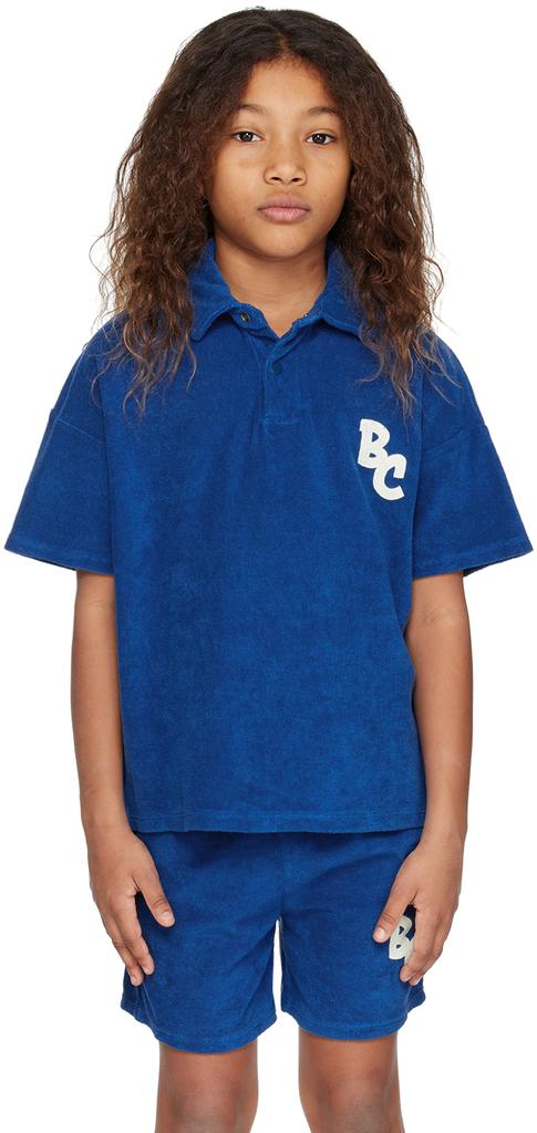 BOBO CHOSES Kids Blue 'BC' Polo - Compare Prices from 4+
