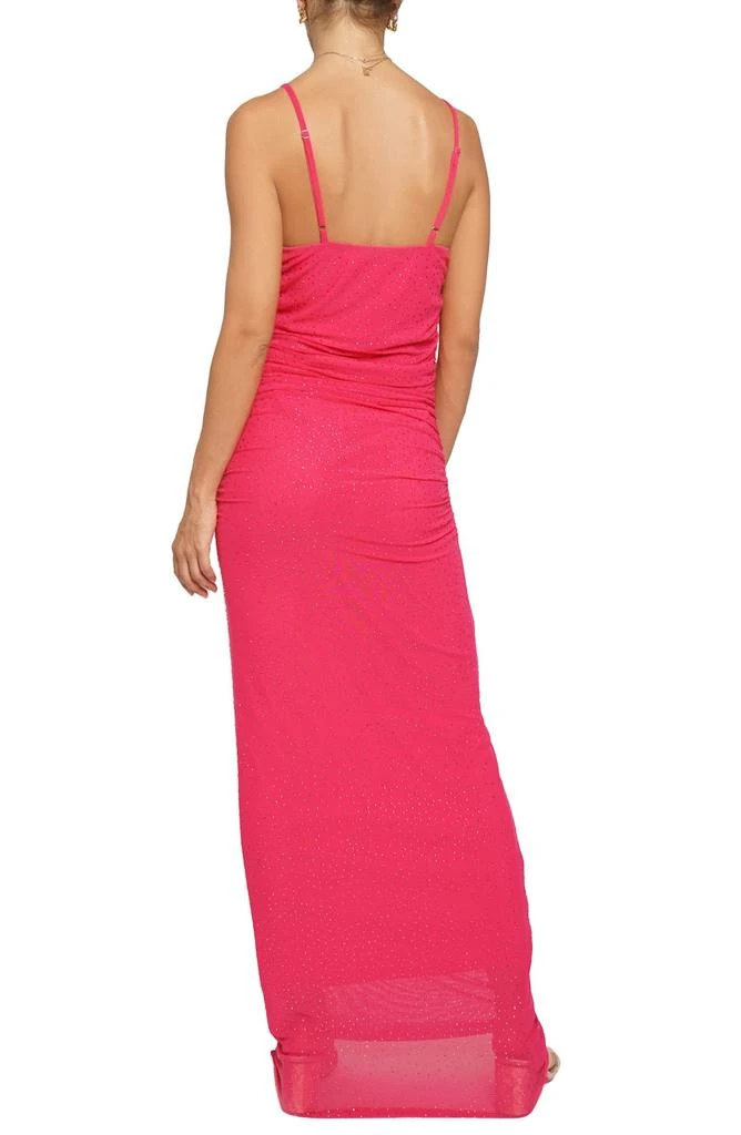 Know One Cares Rosette Rhinestone Mesh Maxi Dress 2