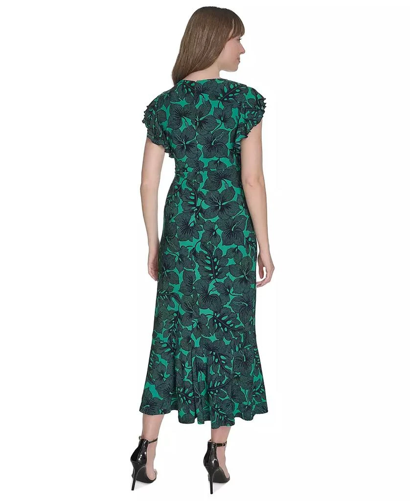 Tommy Hilfiger Petite Dotty Hibiscus Flutter-Sleeve Dress 4