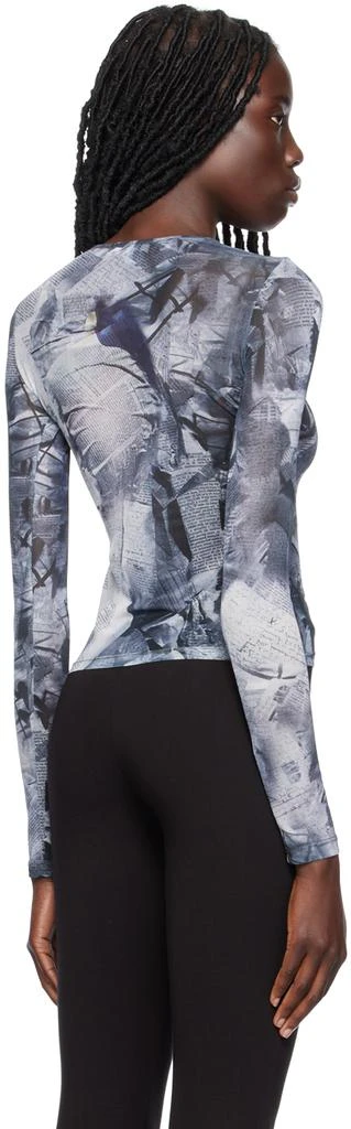 Miaou Gray Graphic Long Sleeve T-Shirt 3