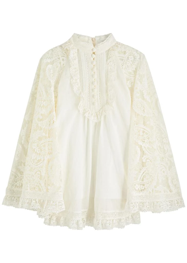 Zimmermann Ascension Lace Yoke Tunic ramie tunic 1