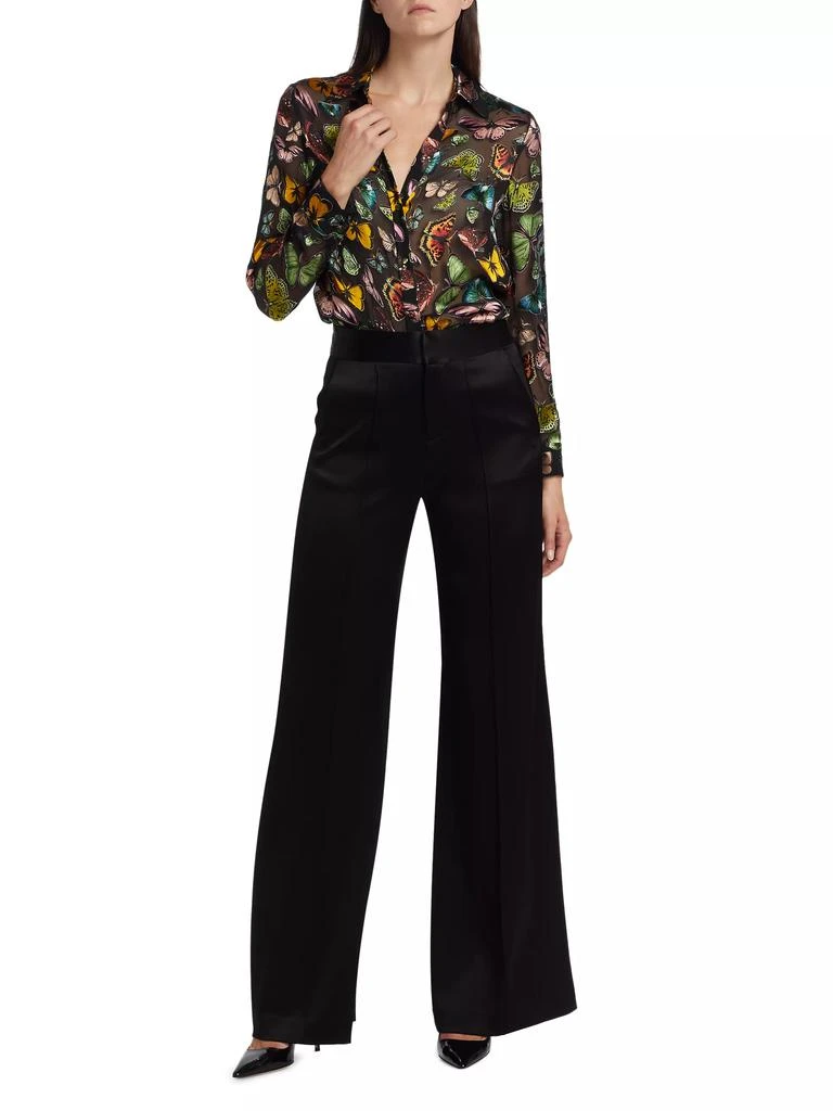 Alice + Olivia Eloise Butterflies Silk Blouse 2