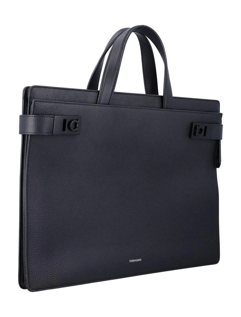 Salvatore Ferragamo Salvatore Ferragamo Briefcase With Gancini Buckles 2