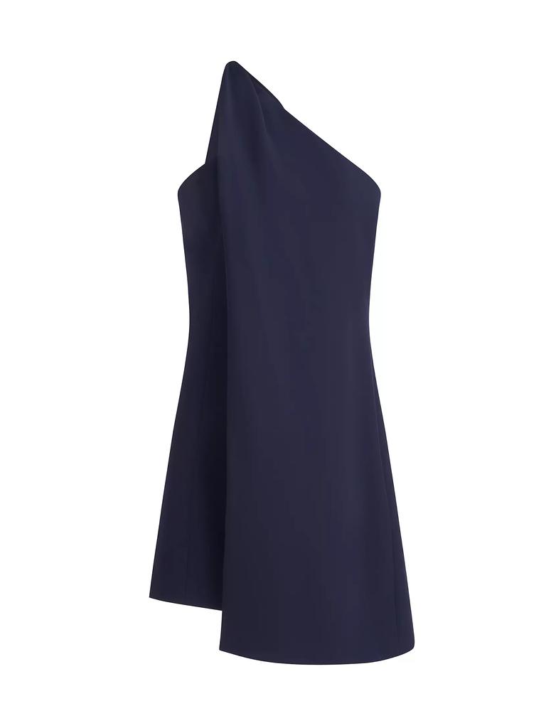 Halston Kalia Crepe One-Shoulder Minidress