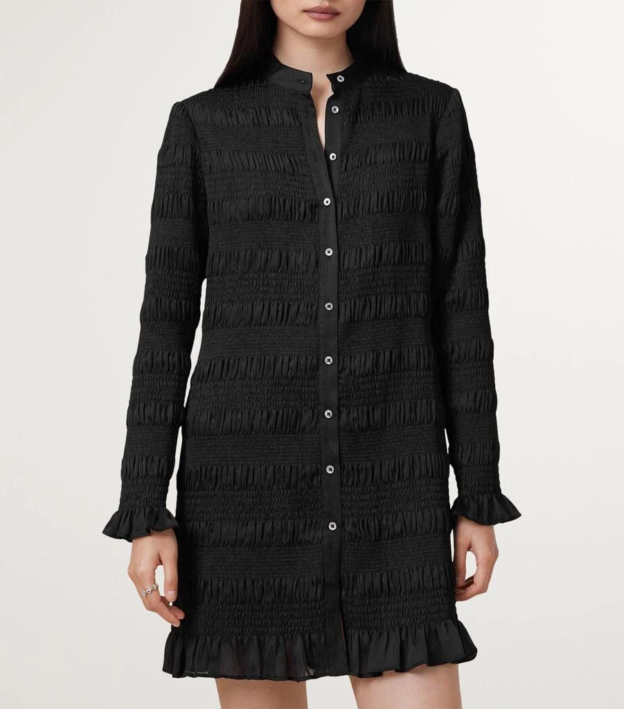ALL SAINTS Shirred Meg Mini Shirt Dress 4