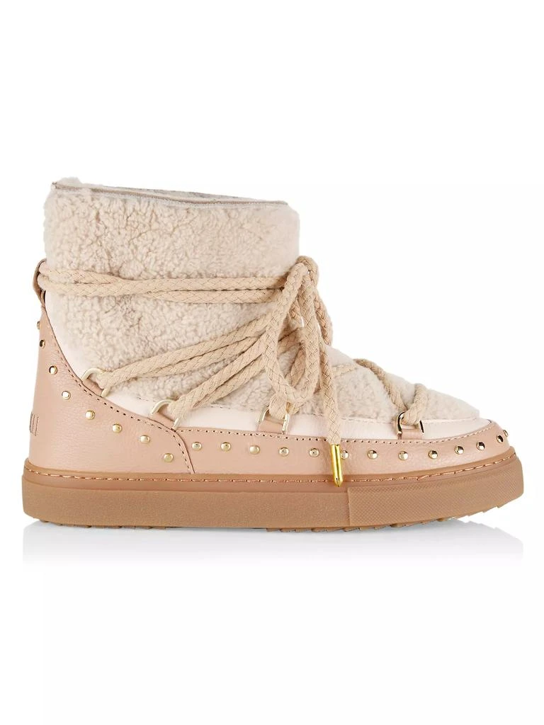 Inuikii Curly Rock Leather & Shearling Sneakers 1