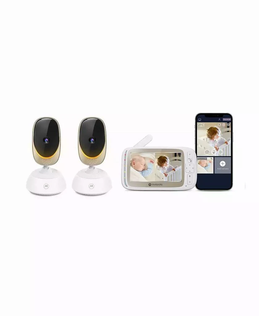 Motorola VM85-2 Connect 5" Remote Pan Video Baby Monitor, 3-Piece Set 1