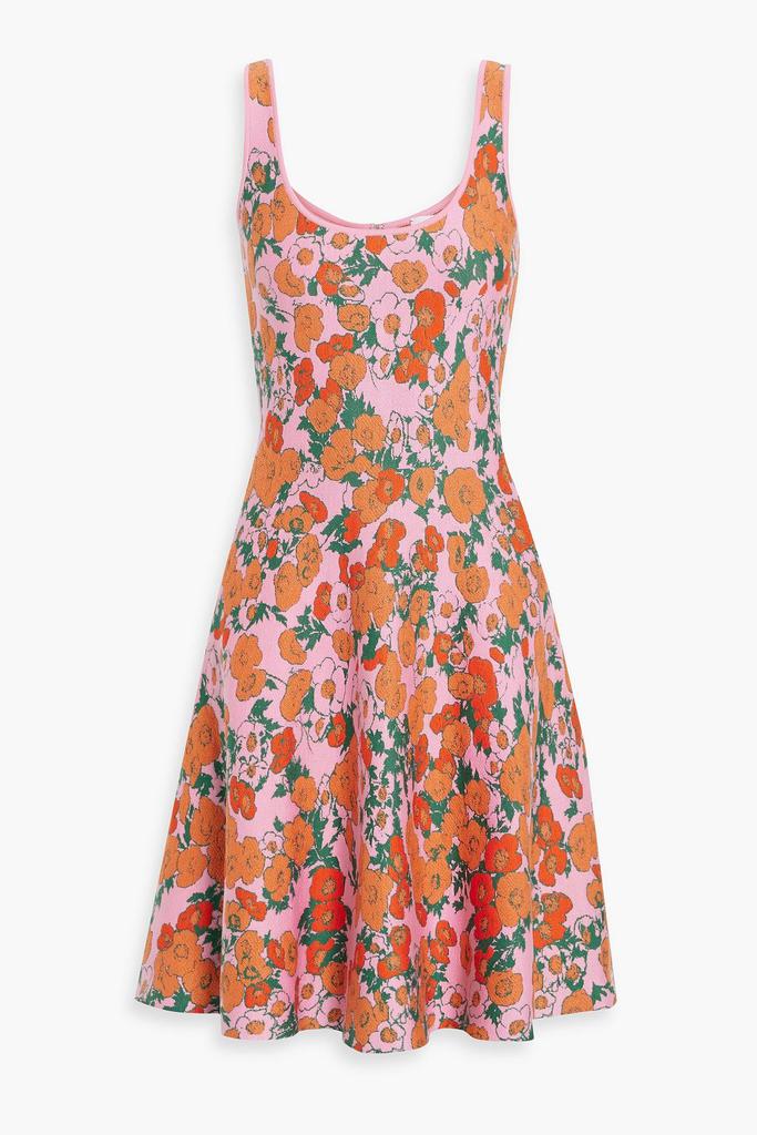 Carolina Herrera Jacquard-knit silk-blend mini dress