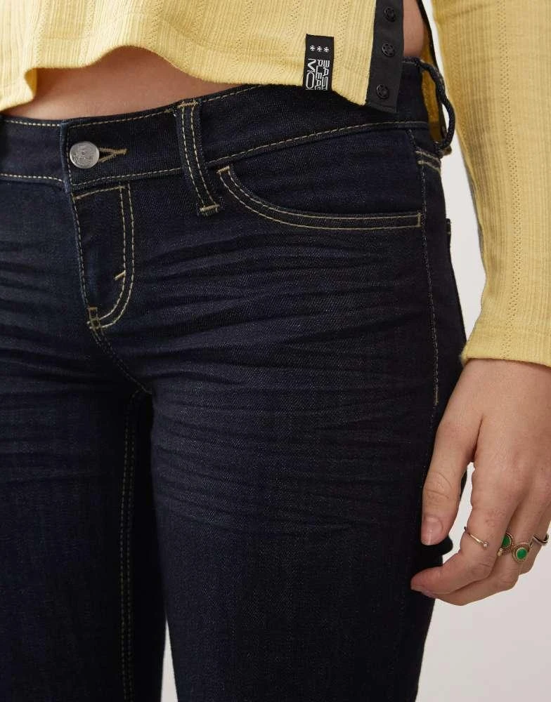 Cheap Monday Cheap Monday Booty Bei stretch low rise bootcut jeans in black top rinse wash 5