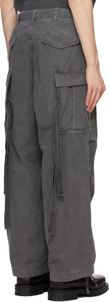 Sacai Gray Garment Dye Rip Stop Cargo Pants 3