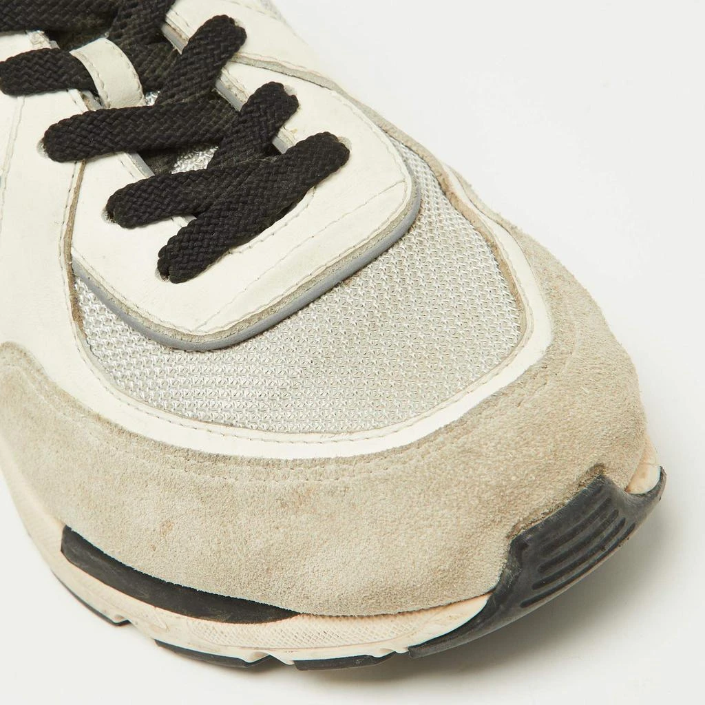 Chanel Chanel Tricolor Suede, Leather and Mesh CC Low Top Sneakers Size 38 8