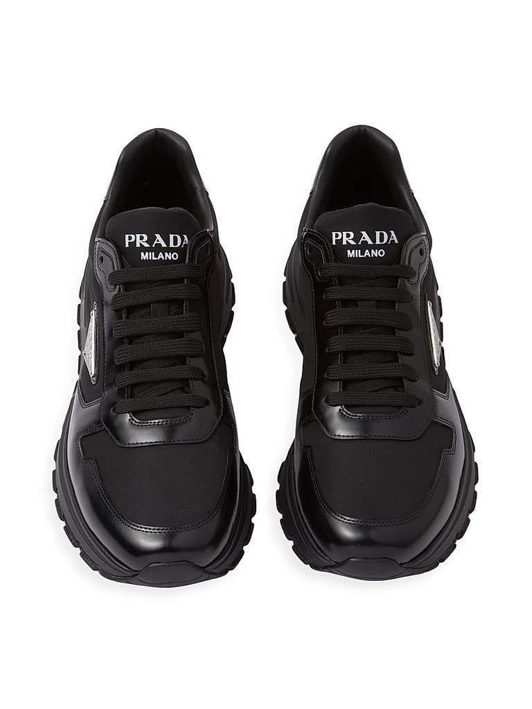 Prada Re-Nylon and Brushed Leather Sneakers 3