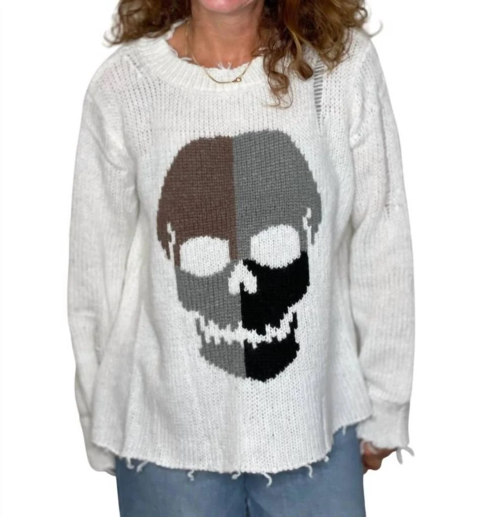 Wooden Ships Wooden Ships - Colorblock Skull Crew Sweater
