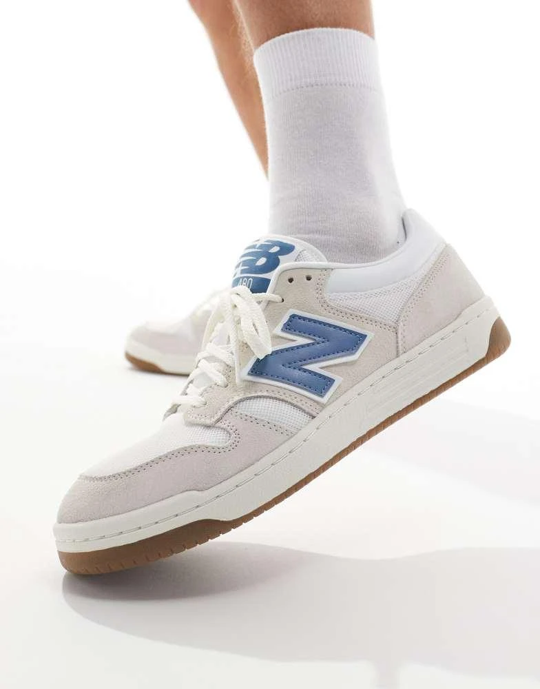 New Balance New Balance 480 trainers in white and blue 5