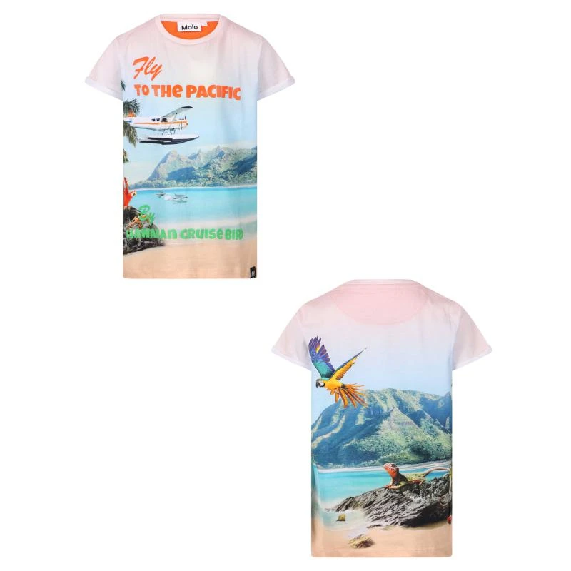 MOLO Fly to the pacific print t shirt 1