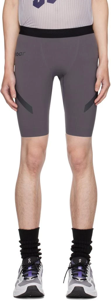 Soar Running Gray Half Tights Shorts 1