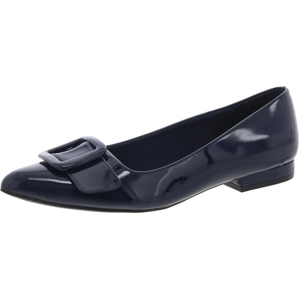 Anne Klein AKKALEA Womens Patent Padded Insole Ballet Flats 1