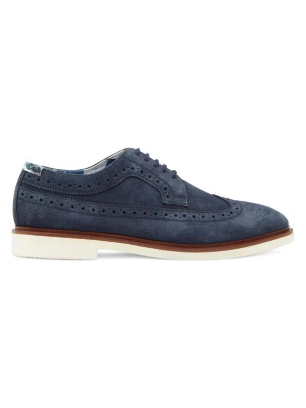 Paisley and Gray Wingtip Oxford Brogues 1