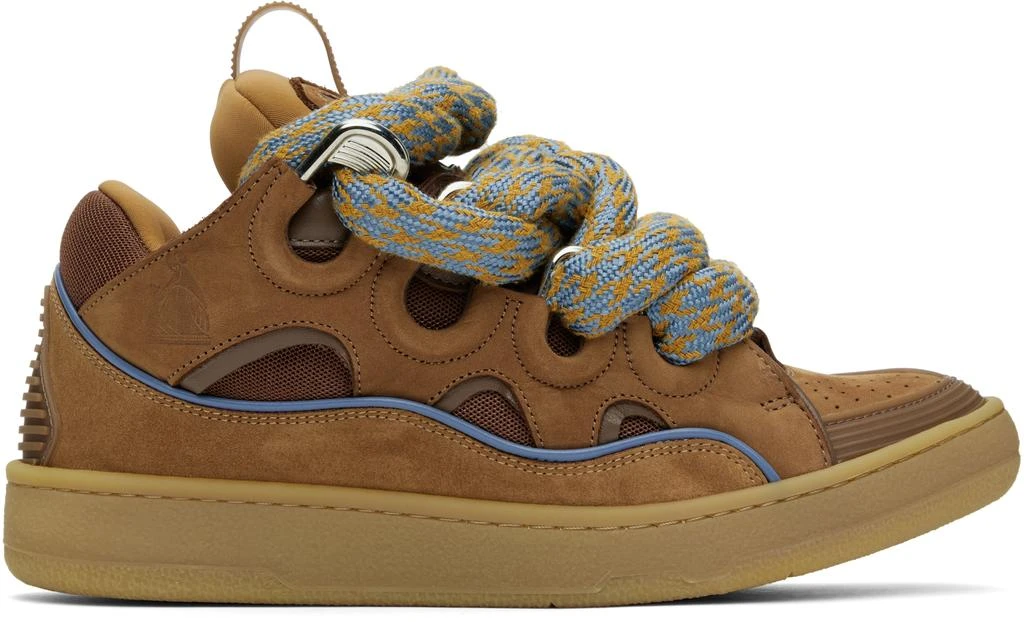 Lanvin Tan Curb Sneakers 1