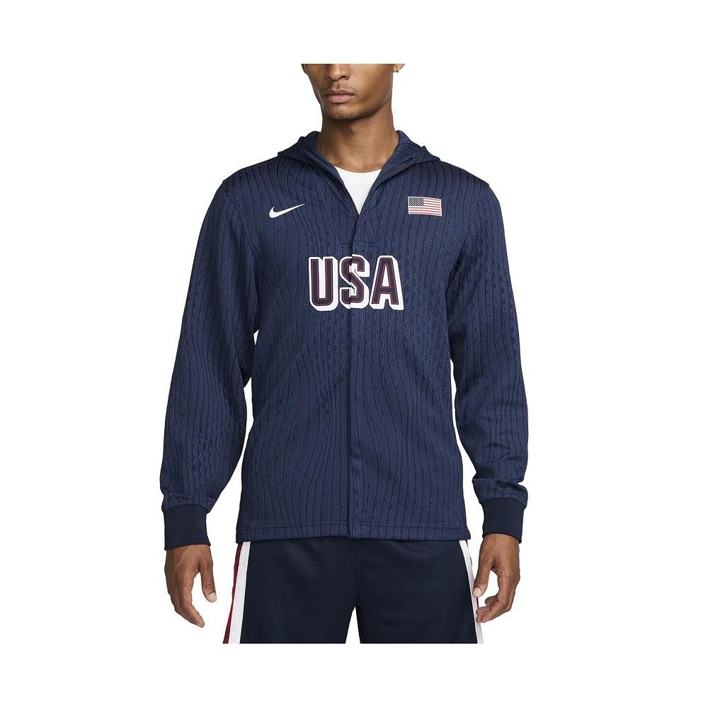 Nike Men's Blue USA Basketball Authentic On-Court Game Full-Zip Jacket