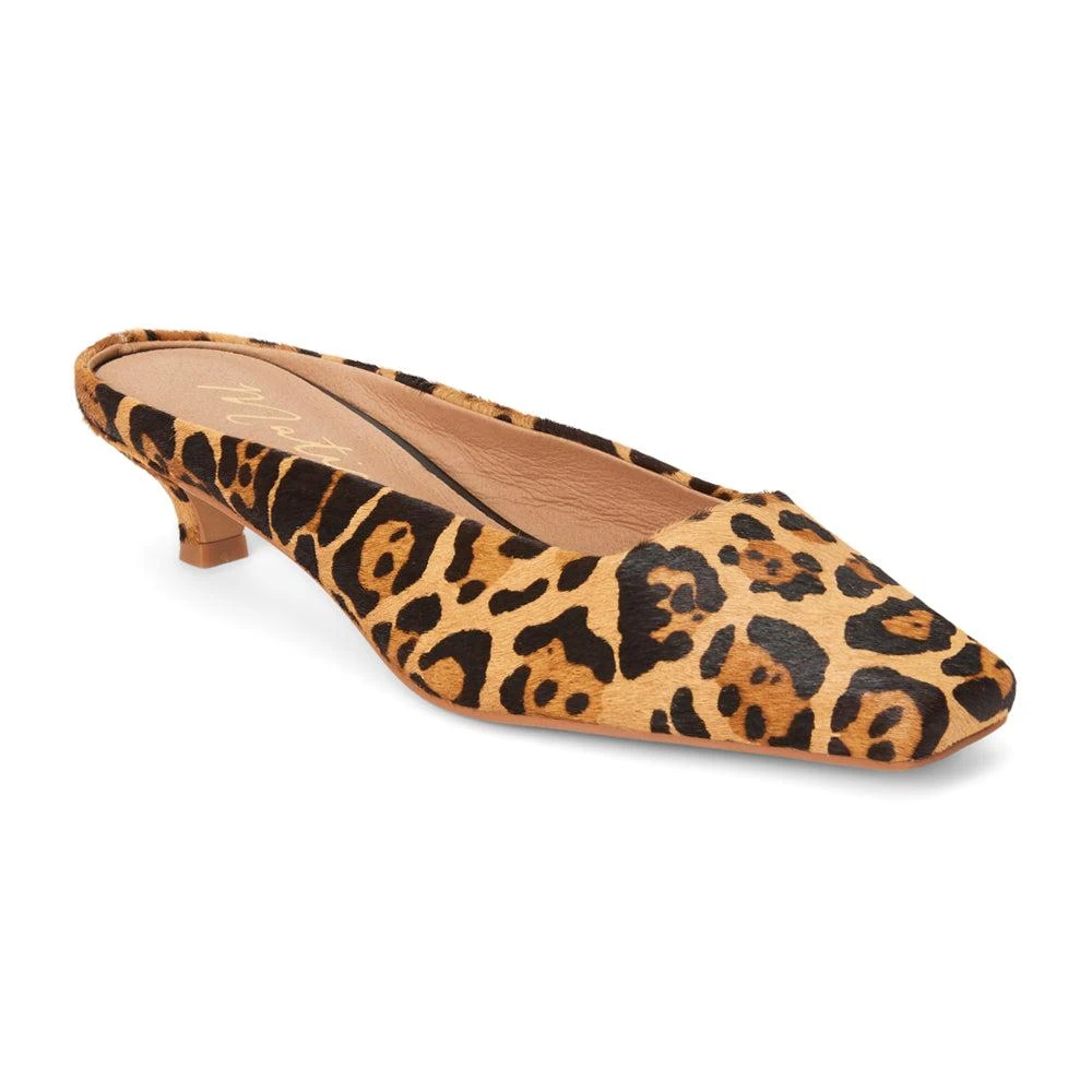 Matisse Classy Leopard Square Toe Kitten Heel Mules 2