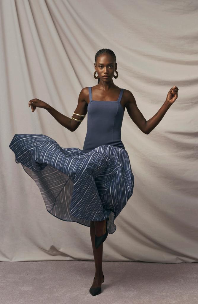 Nordstrom House of Aama Lana Mixed Media Dress