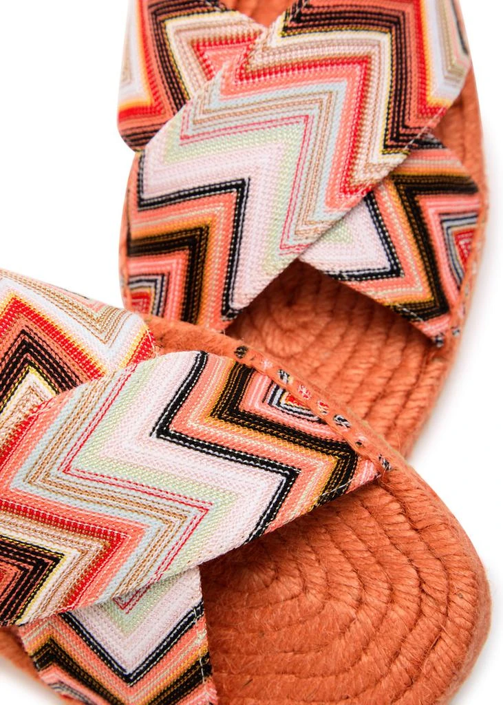 Missoni Harlow zigzag lamé espadrille sliders 4