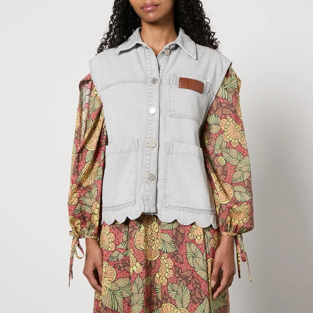 Stella Nova Stella Nova Scalloped Denim Vest 1