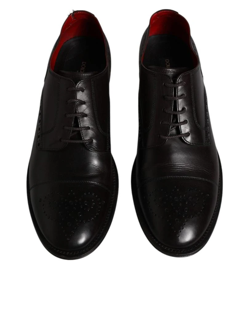 Dolce & Gabbana Calfskin Leather Derby Men Dress Men's Shoes (Pre-Owned) 3