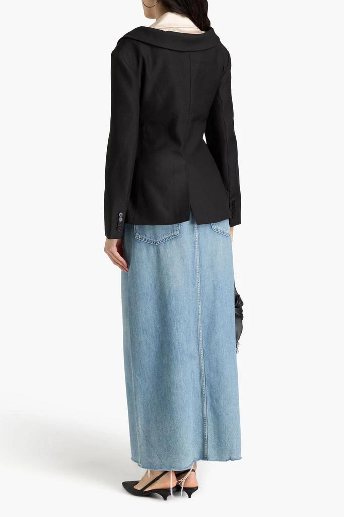Stine Goya Satin-paneled twill blazer 3