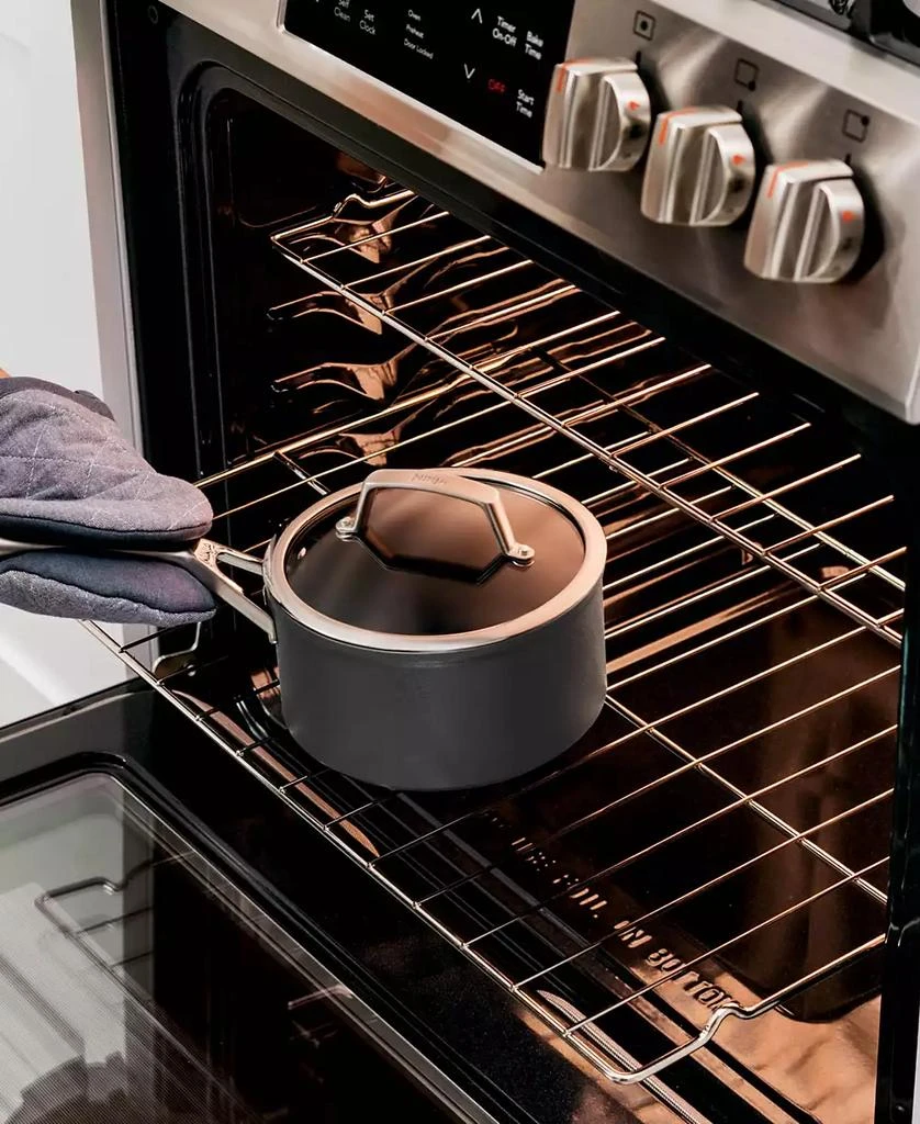 Ninja NeverStick Premium Hard-Anodized 3.5 Quart Saucepan with Glass Lid 6