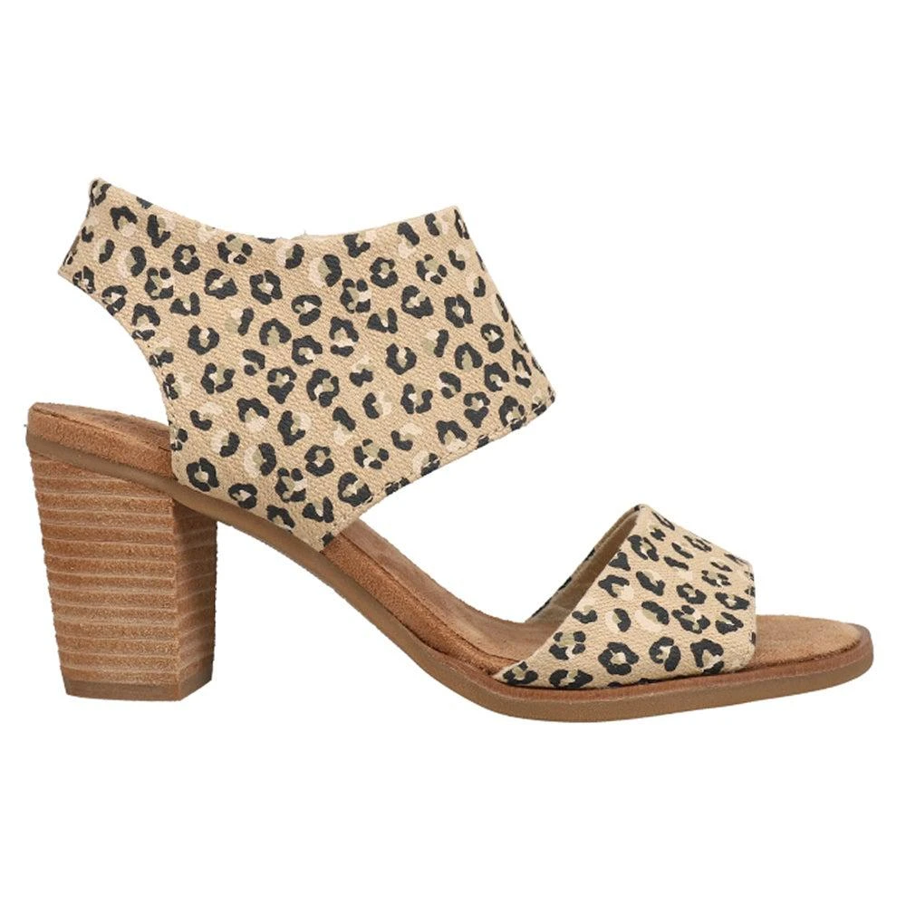TOMS Majorca Cutout Leopard Block Heel Sandals 1