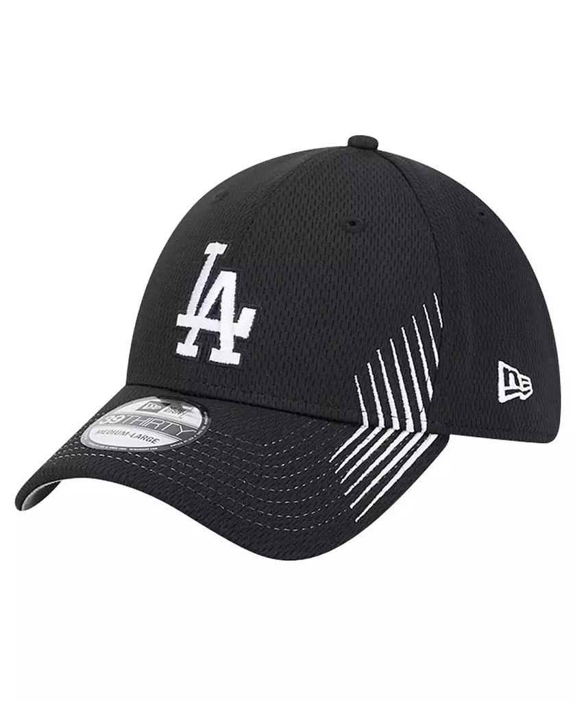 New Era Men's Black Los Angeles Dodgers Active Dash Mark 39THIRTY Flex Hat 1