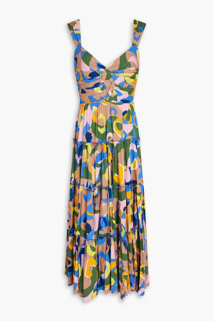 Diane von Furstenberg Achilles pleated printed mousseline midi dress 1