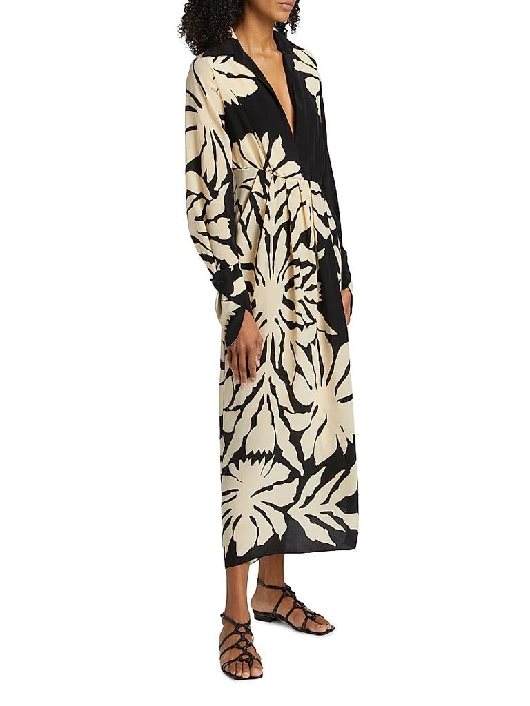 JOHANNA ORTIZ Dream Flowers Silk Midi-Dress 4