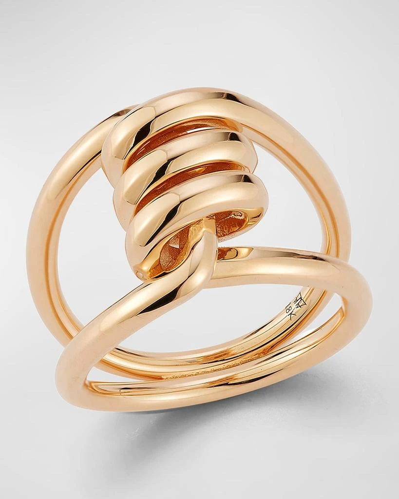 Walters Faith Huxley 18k Rose Gold Single Coil Link Ring, Size 7 1