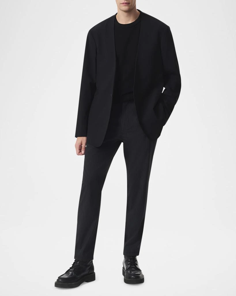 Rag & Bone Men's Collarless Ripstop Wool Blazer 4