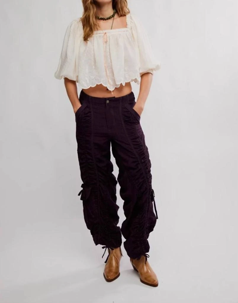 Free People Free People - Scorpio Shirred Mid-Rise Cargo Pants