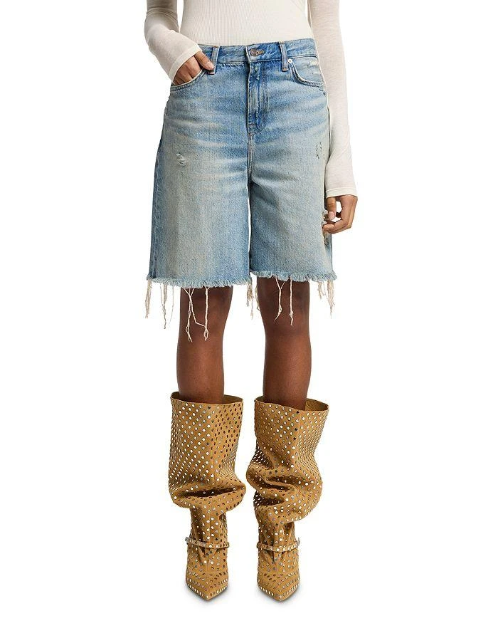 7 For All Mankind Lola High Rise Jean Shorts in Peaches 1