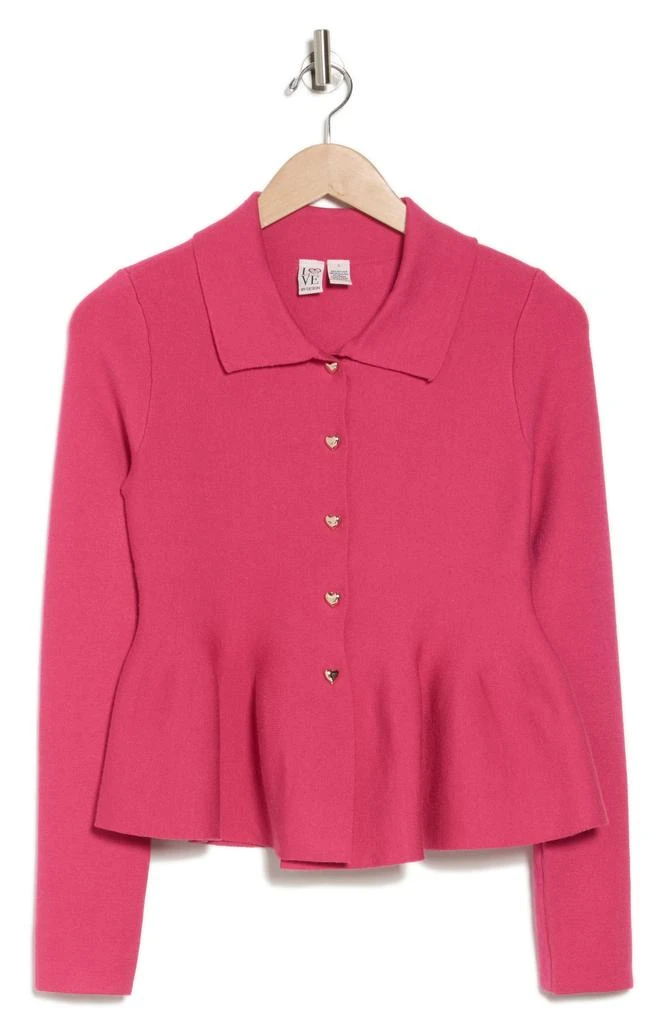 BY DESIGN Anya Crop Peplum Cardigan 3