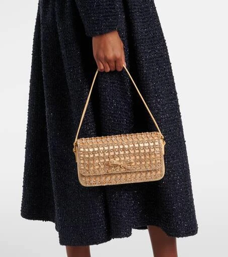 Self Portrait Bow embellished chainmail shoulder bag 2