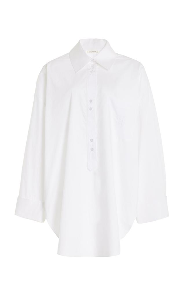 By Malene Birger By Malene Birger - Maye Cotton Poplin Tunic Shirt - White - EU 38 - Moda Operandi