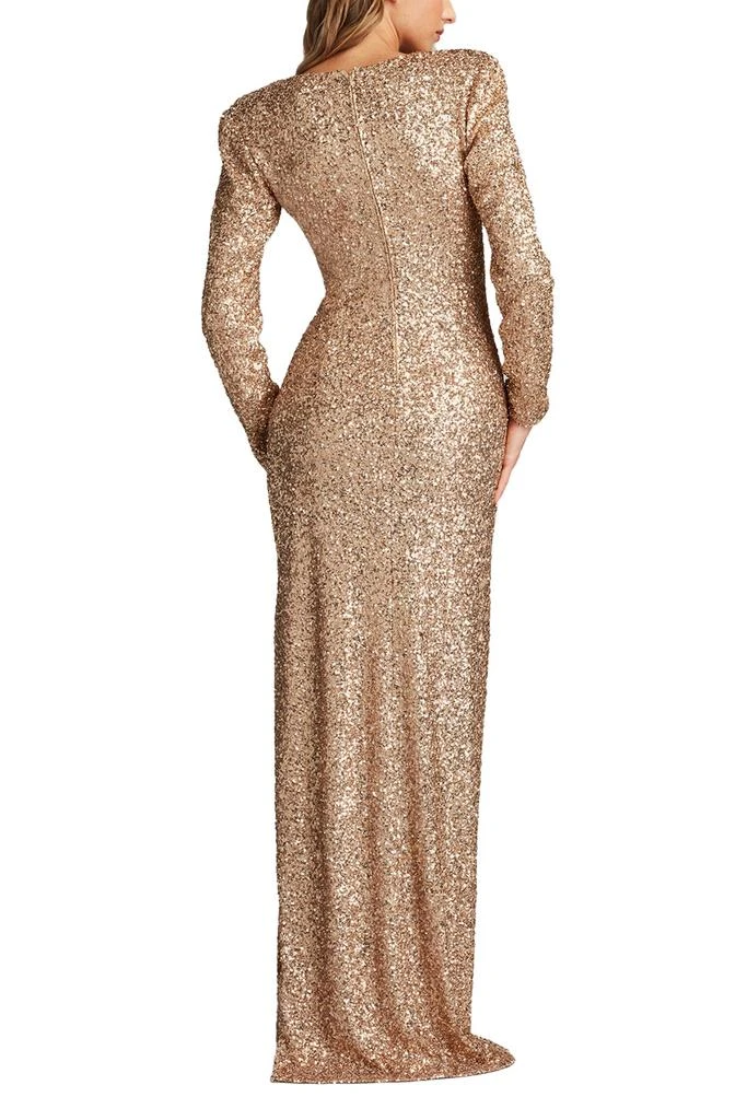 Tadashi Shoji Jazzy Sequin Mesh Plunge Gown 2