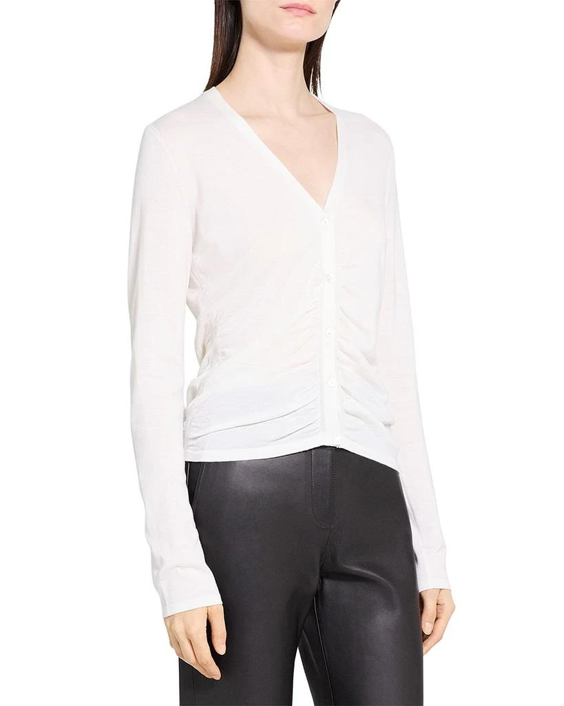Theory Shirred Cardigan Sweater 4