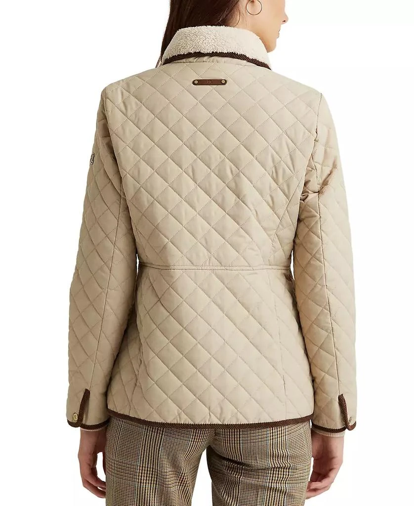 Ralph Lauren Women's Faux-Sherpa Collar Quilted Coat, Created for Macy's 2