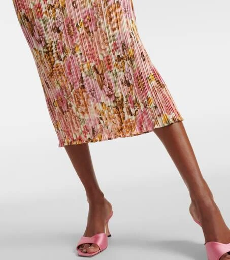Zimmermann Golden pleated floral slip dress 5